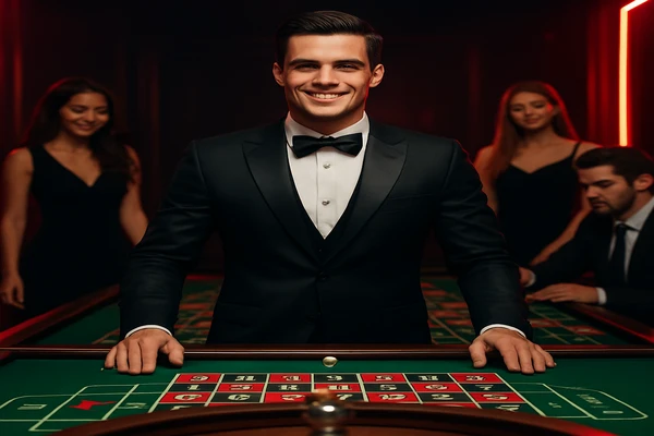 একজন পুরুষ অনলাইন গেম জয়লাভে উল্লাস করছেন, চারপাশে গেমিং প্রতীকগুলো ভেসে উঠছে